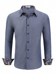 Men's Casual Button Up Long Sleeve Shirt