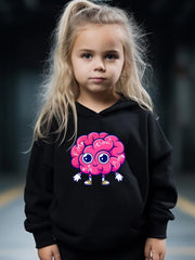 Cartoon Math Brain Pattern 2pcs Breathable Activewear Sets for Girls