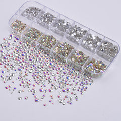 12 Grids Transparent Plastic Storage Box Nail Art Jewelry Pill Beads Organizer