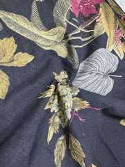 Floral Print Half Sleeve Notched Neck Dress