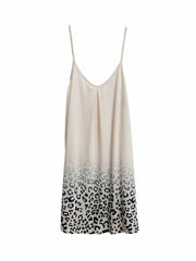 Leopard Print V Neck Cami Sleep Dress