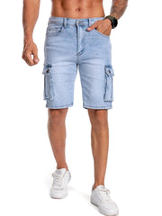 Men's Distressed Denim Shorts Street Style Casual Summer Wear