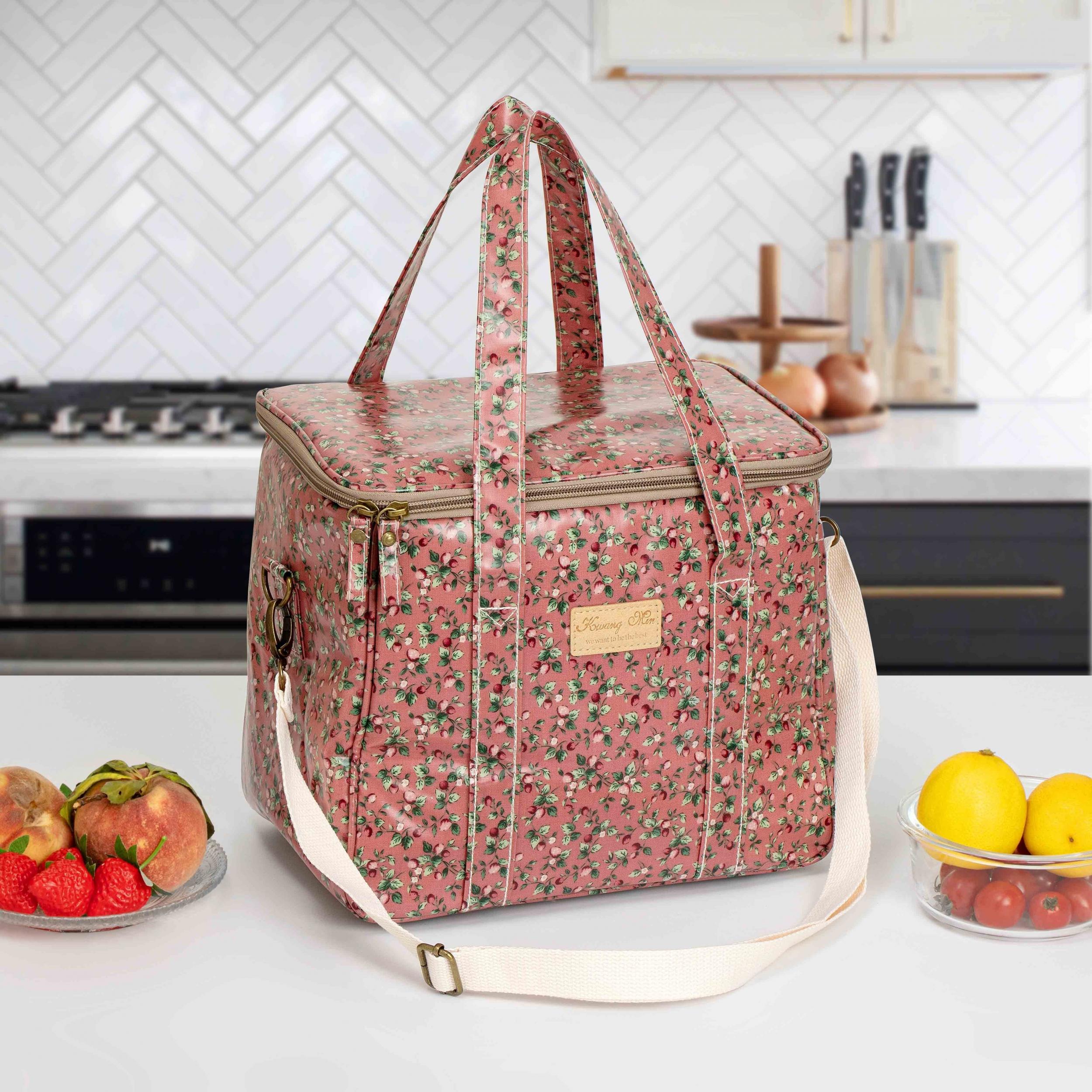 Floral Insulated Bag Large Capacity Cooler Bag