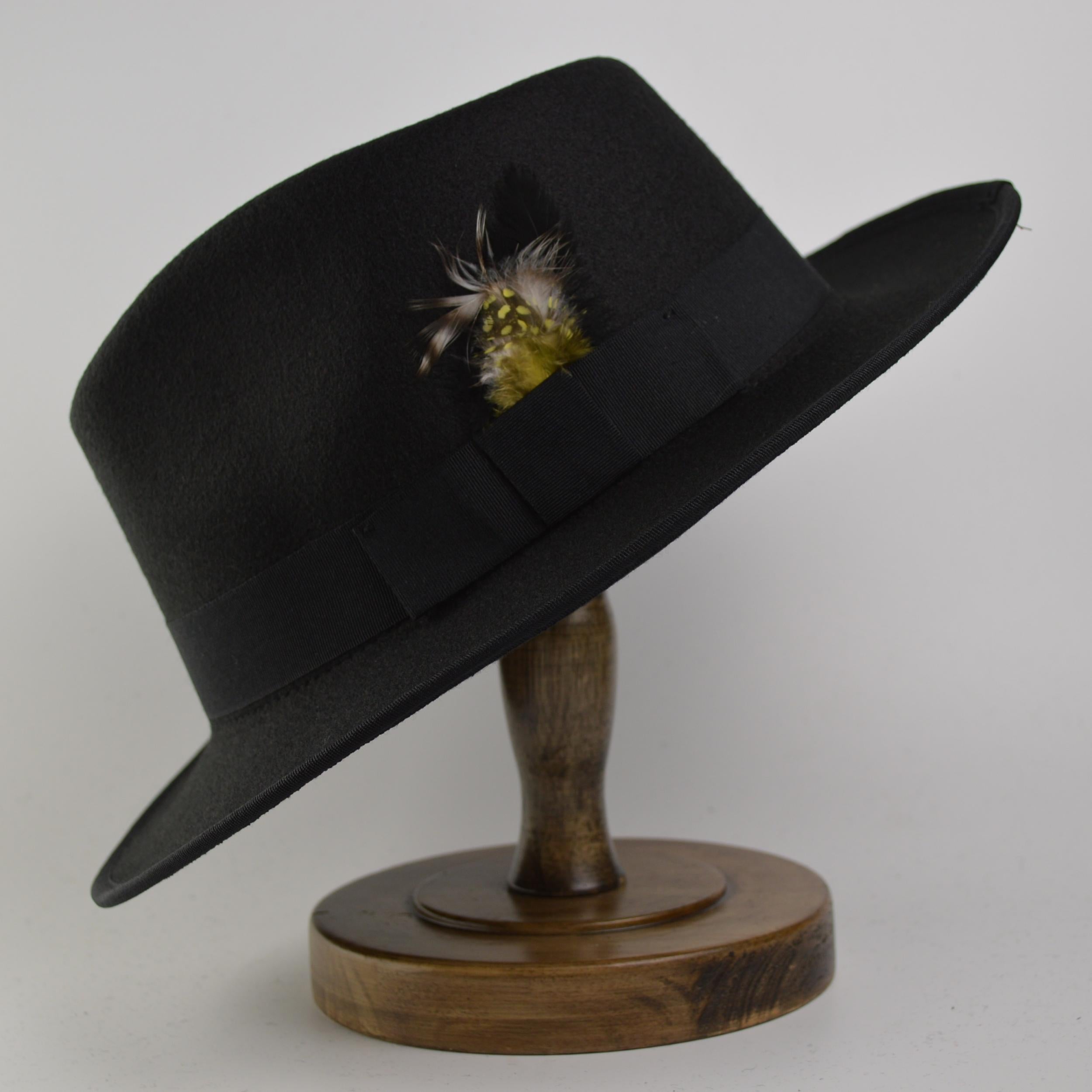 Tweed Jazz Hat Warm Bow Fedora
