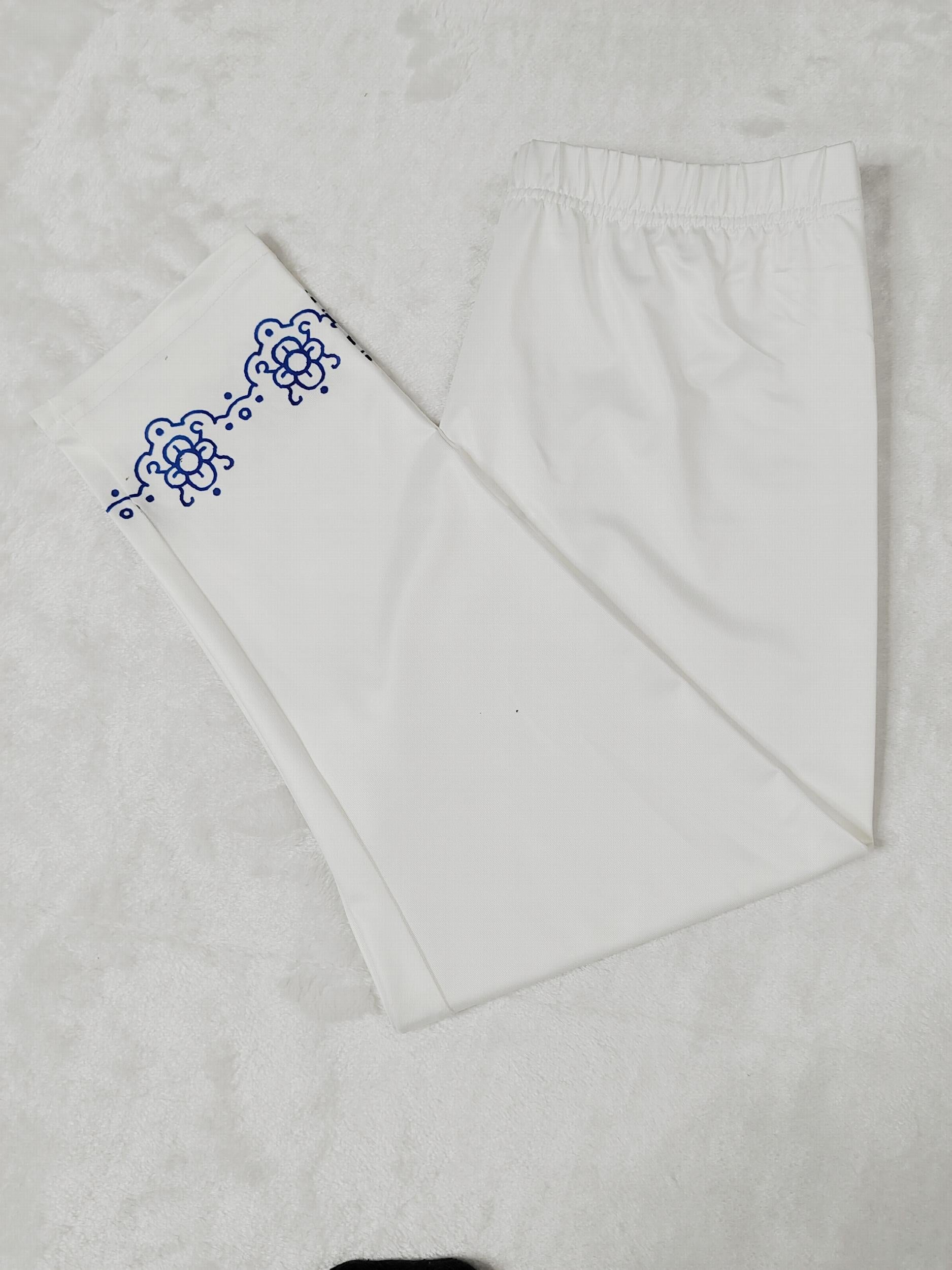 Graphic Print Elastic Waist Cropped Leggings