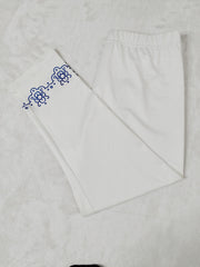 Graphic Print Elastic Waist Cropped Leggings