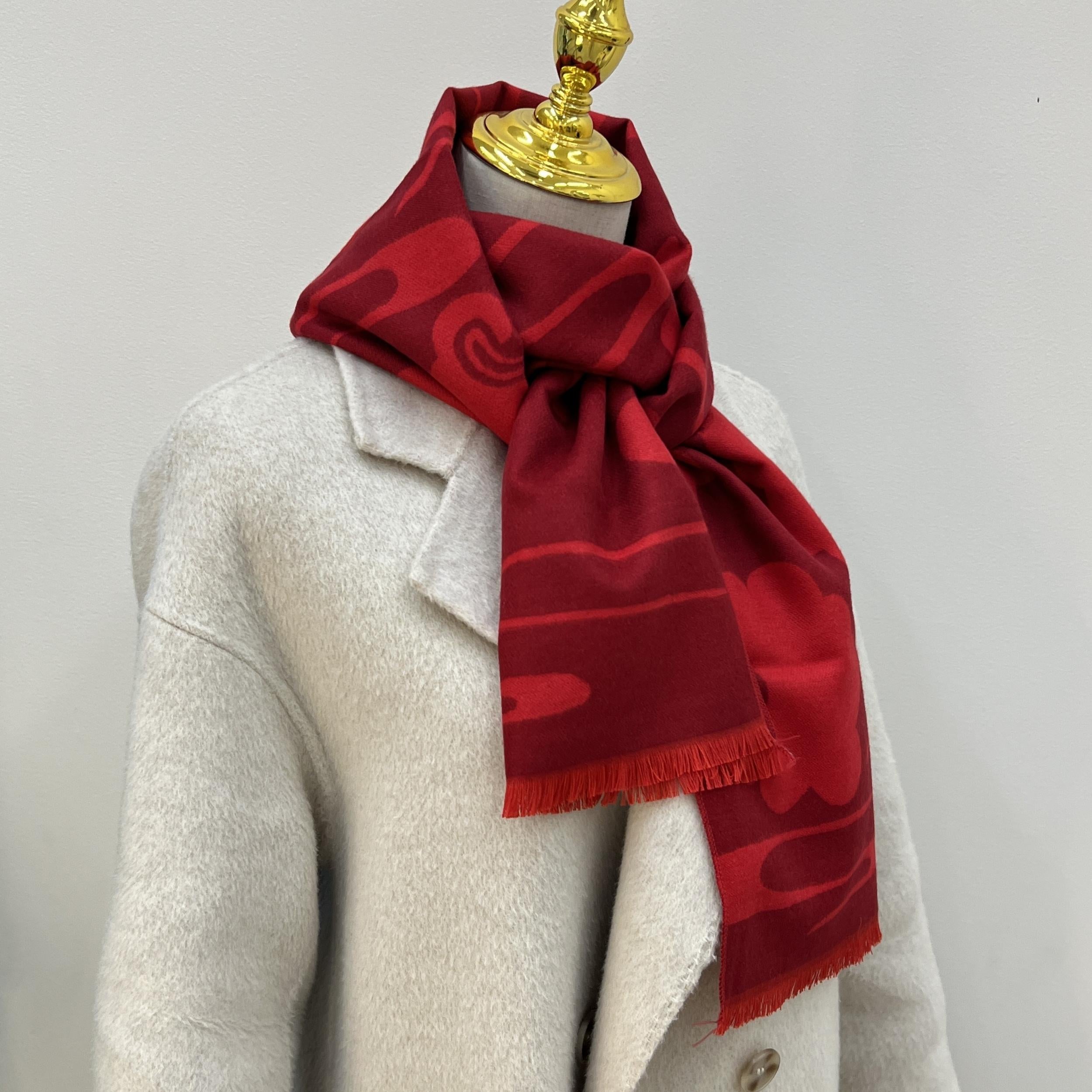 Red Cloud Blessing Scarf Celebration Annual Meeting Scarf Lucky Scarf