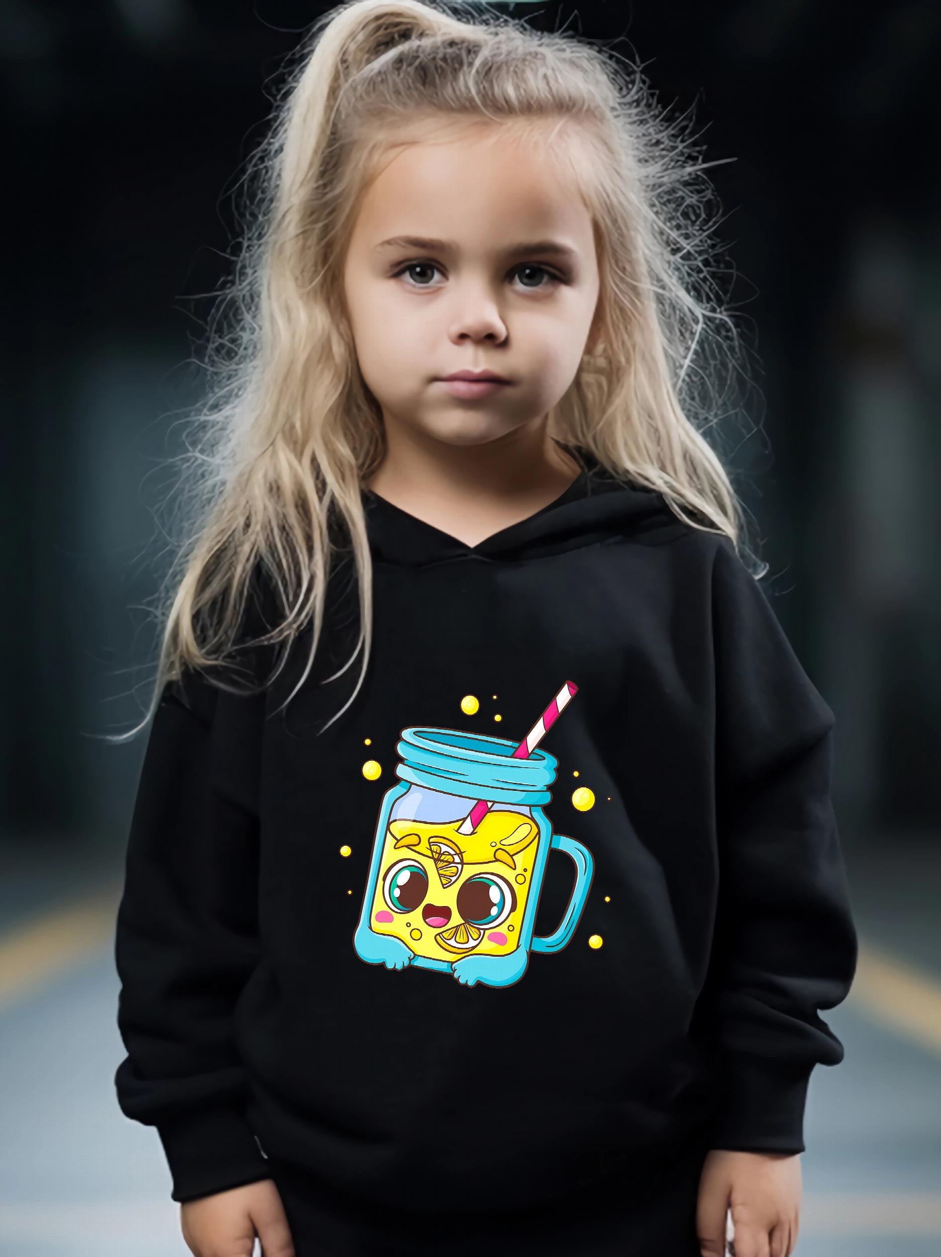 Kid's Lemonade Print Long Sleeve Hoodie & Pants Set