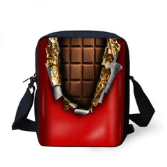Chocolate Printing Crossbody Bag For Women Girls Shoulder Bag