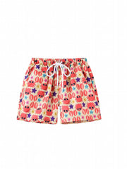 Toddler Boys Crab Graphic Thin Waist Shorts Swim Trunks