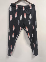 Feather Print High Rise Leggings
