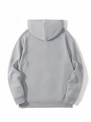 Men's Graphic Print Hoodie with Kangaroo Pocket