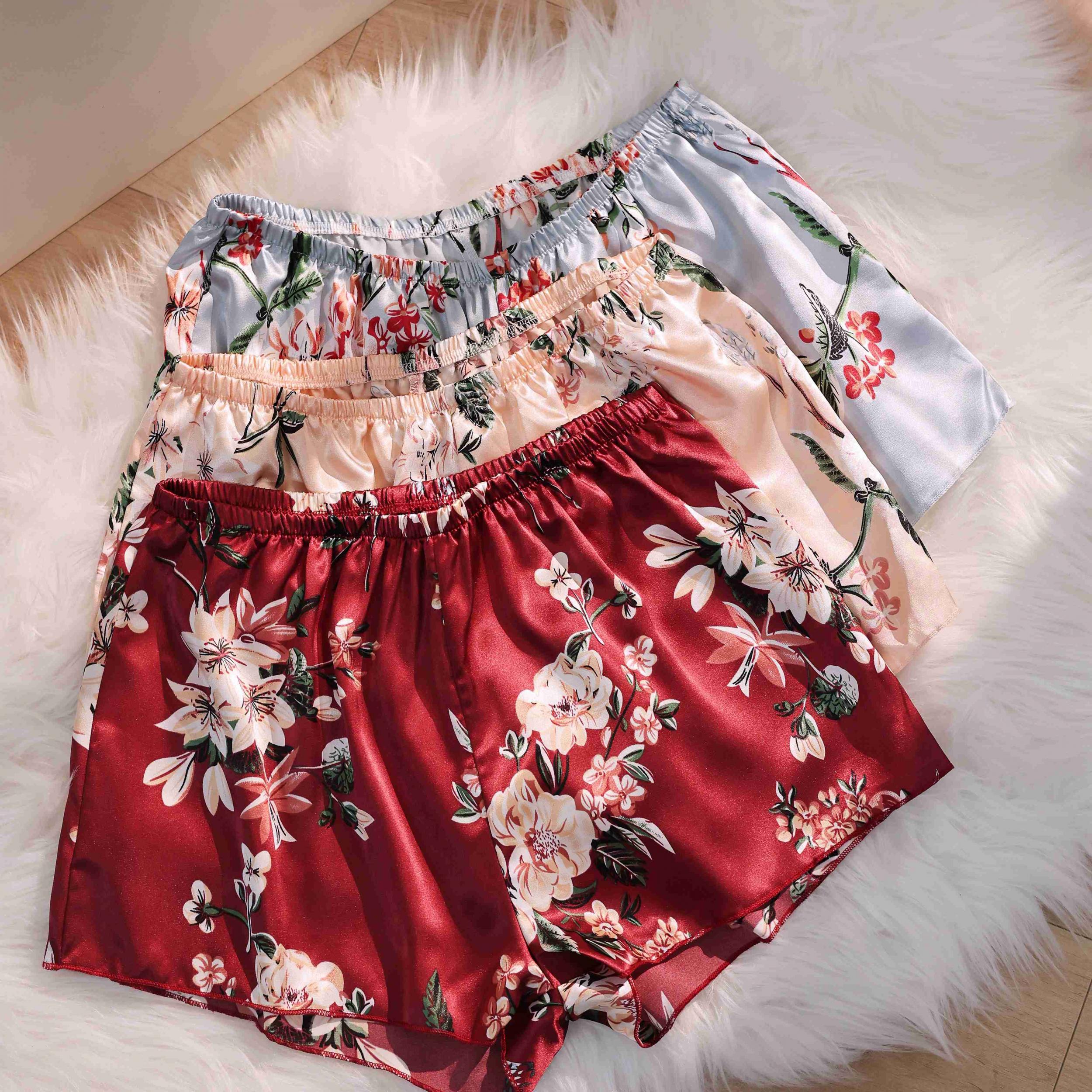 Floral Print Soft & Comfy Women's Pajama Shorts