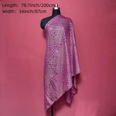 Hot Stamping Purple Cotton Scarf Women Hijab Turban