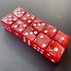 10pc Red Game Dice Set For Board Game Accessories