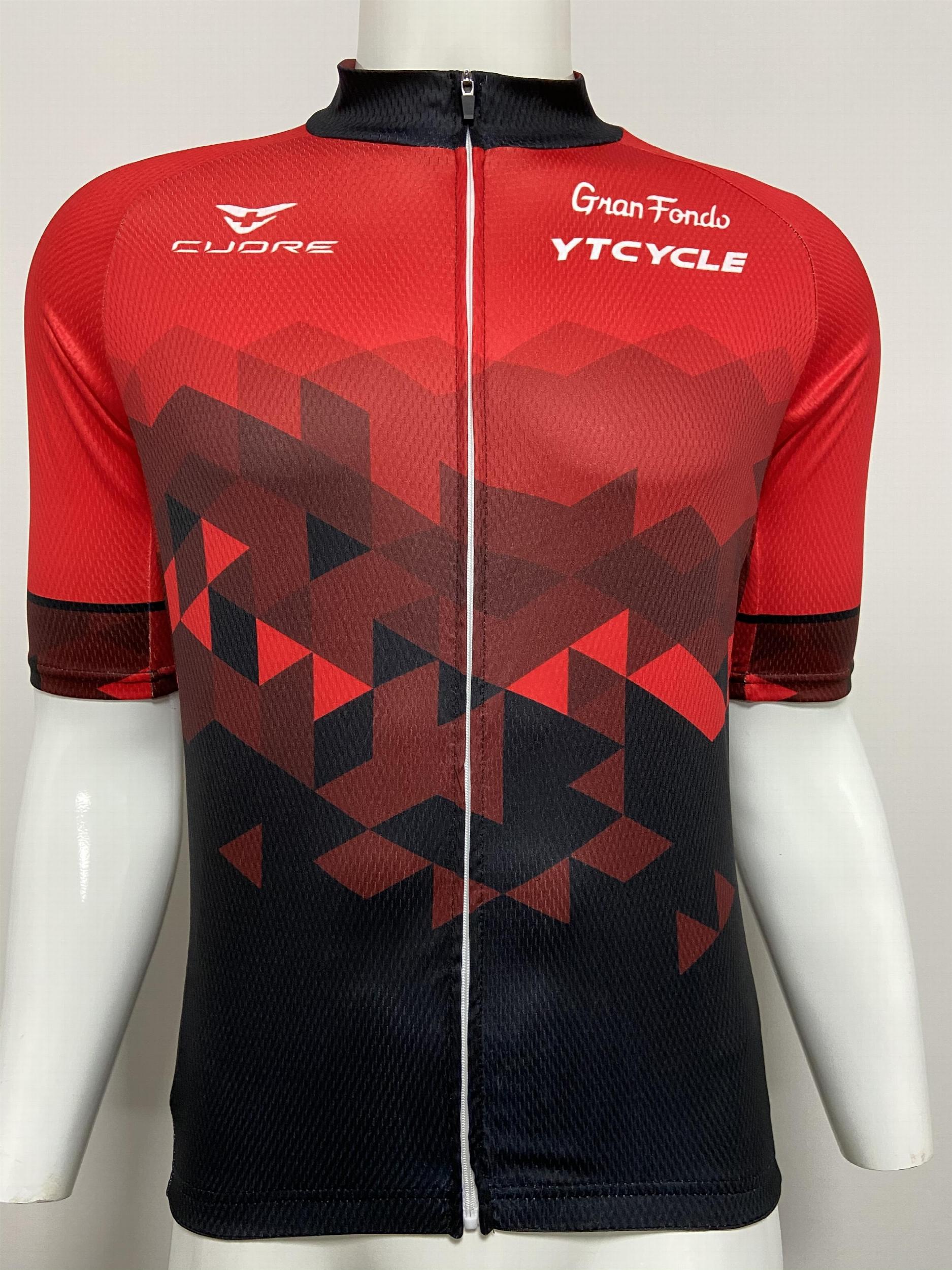YTCYCLE Men's Geometric Pattern Short Sleeve Cycling Jersey