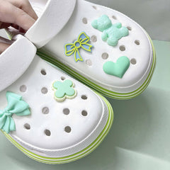5pcs Bear & Bow Shoes Decoration Shoe Accessories Charms Birthday Gift