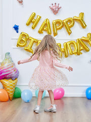 Princess Unicorn Sequin Long Sleeve Fall Dress Kids Birthday Party Wedding Tulle