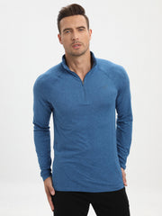 Men's Quick Dry Long Sleeve Polo Shirt - Breathable & Stretchy