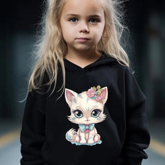 Cat Print 2pcs Girls Outfits For Sports Spring Fall Outdoor Gift