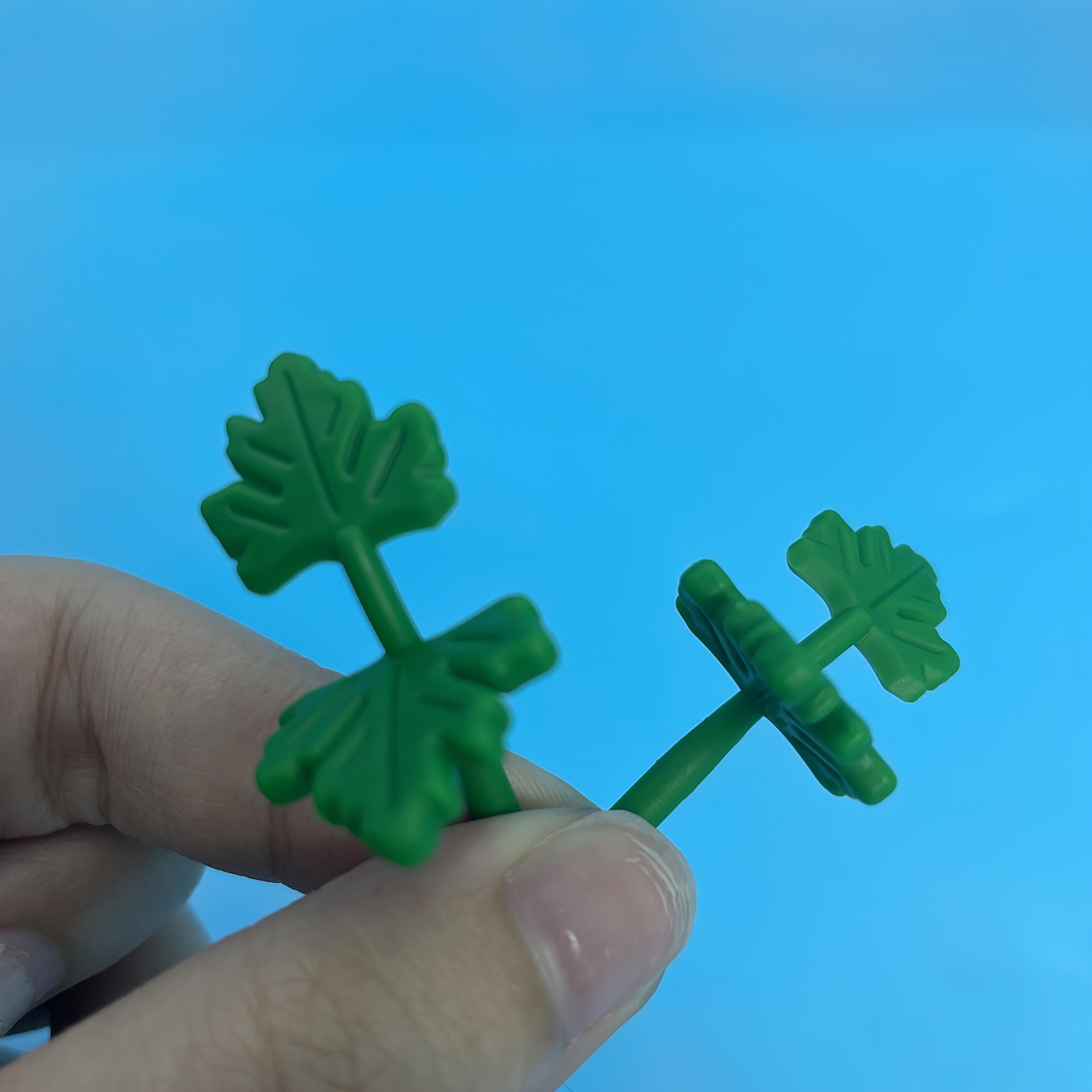 Rubber Tropical Rainforest Leaves Building Blocks Set