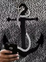 Men's Anchor Graphic T Shirt Comfortable Stretchy Crew Neck Tee Summer