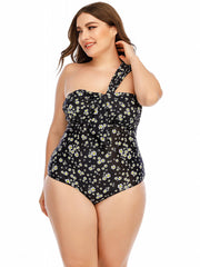 Ditsy Floral One Shoulder Swimsuit