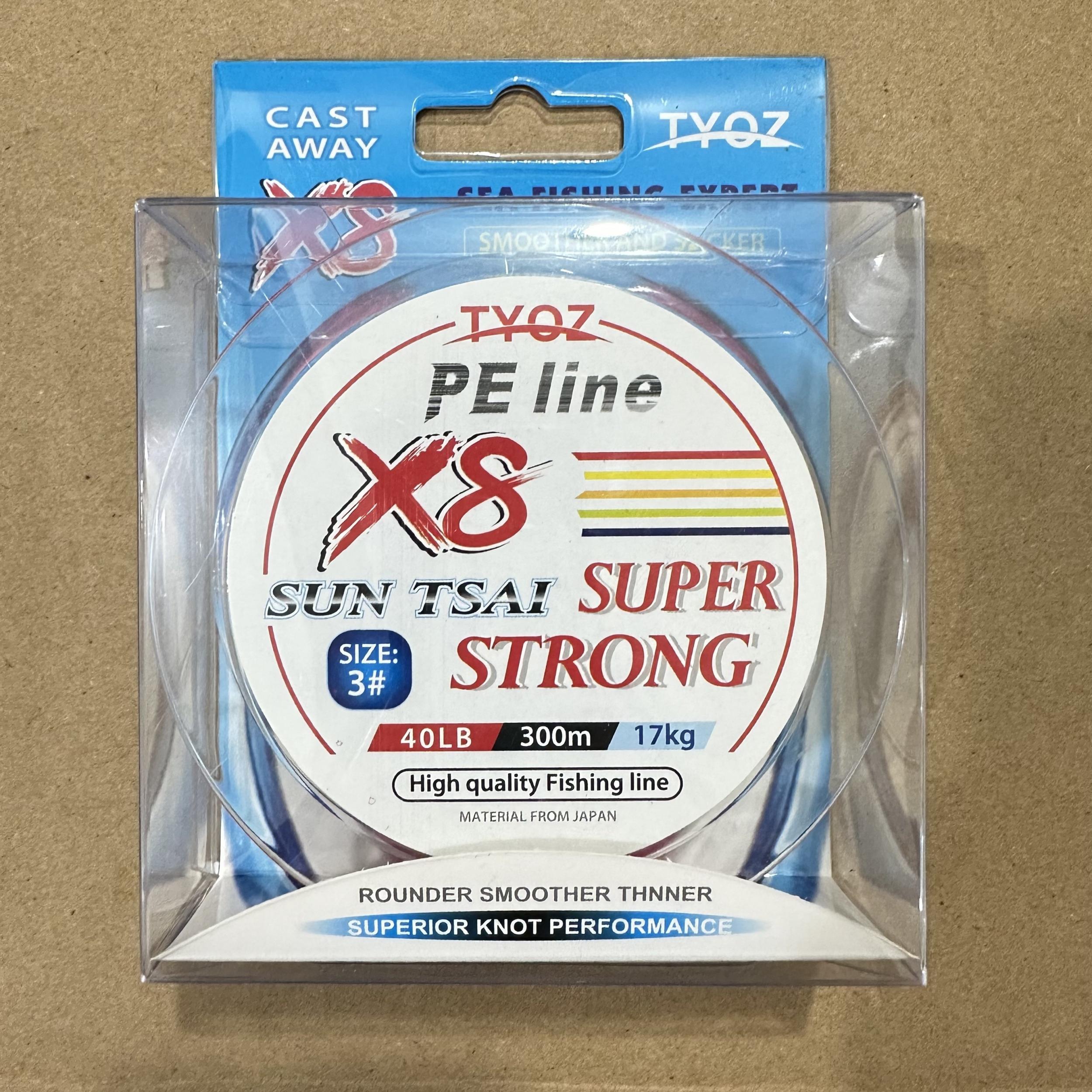 TYOZ 300M 8 Strand Braided Fishing Line High Strength PE X8