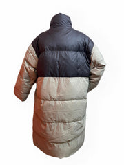 Long Puffer Jacket Mock Neck Loose Fit Down Jacket
