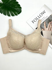 Lace Push Up Bra Full Coverage Comfy Breathable Lingerie