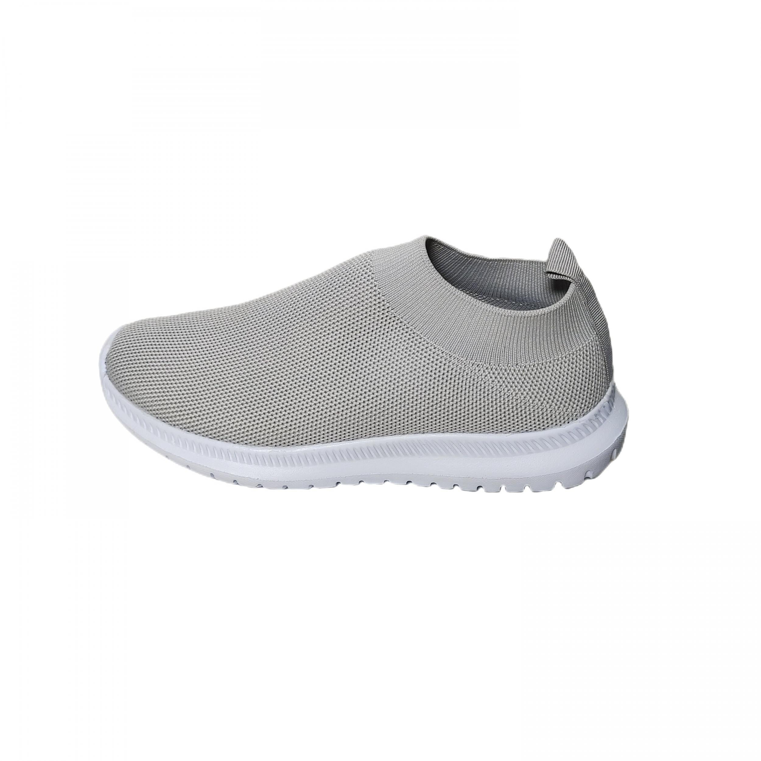 Women's Solid Sock Sneakers Comfy Slip On Anti-Skid Sports Shoes