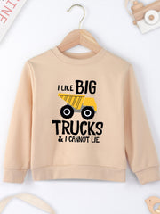 Boys' Hooded Truck Print Soft Top