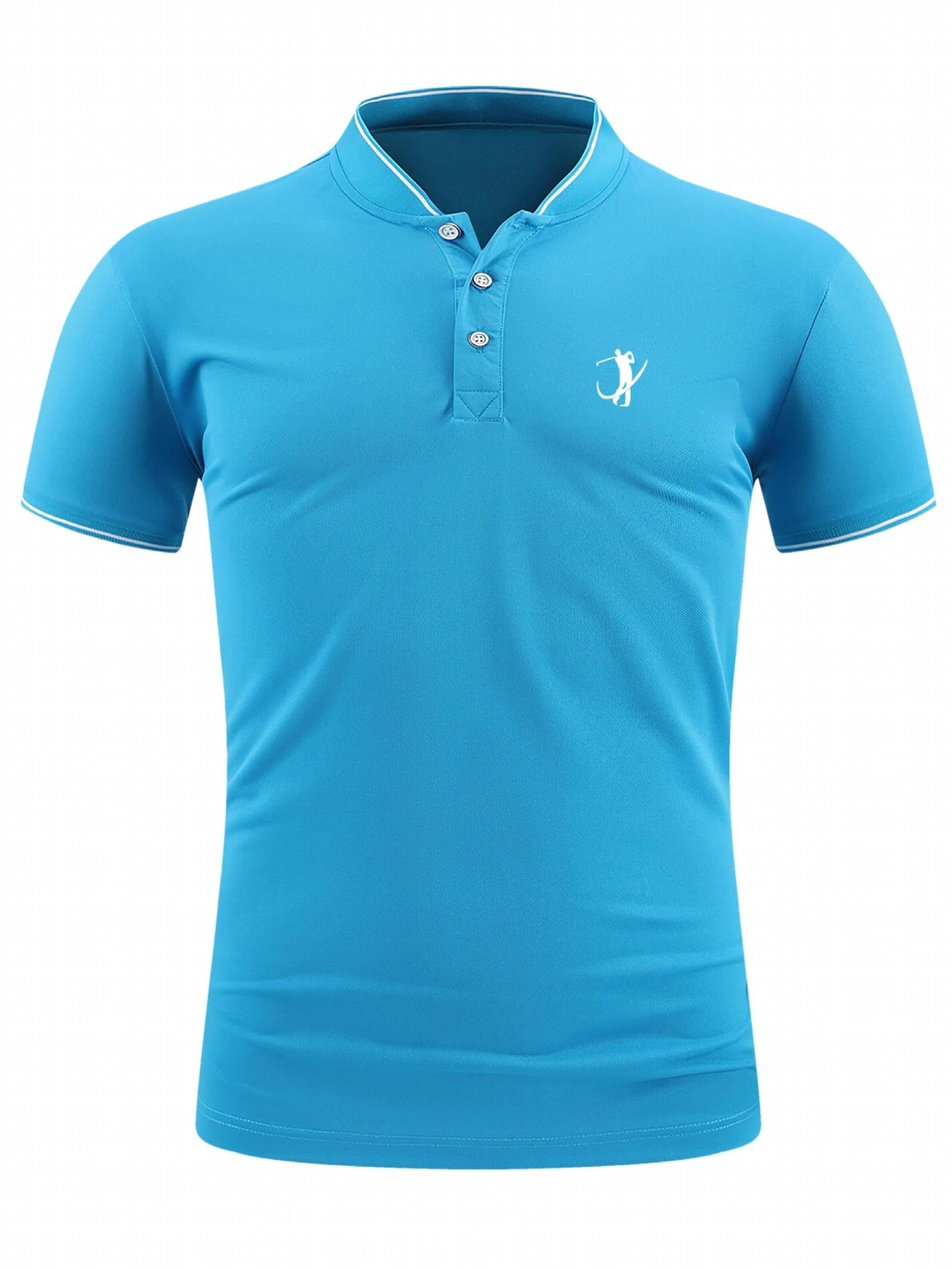 Men's Golf Shirt Golfing Print Short Sleeve Breathable Tennis Shirt
