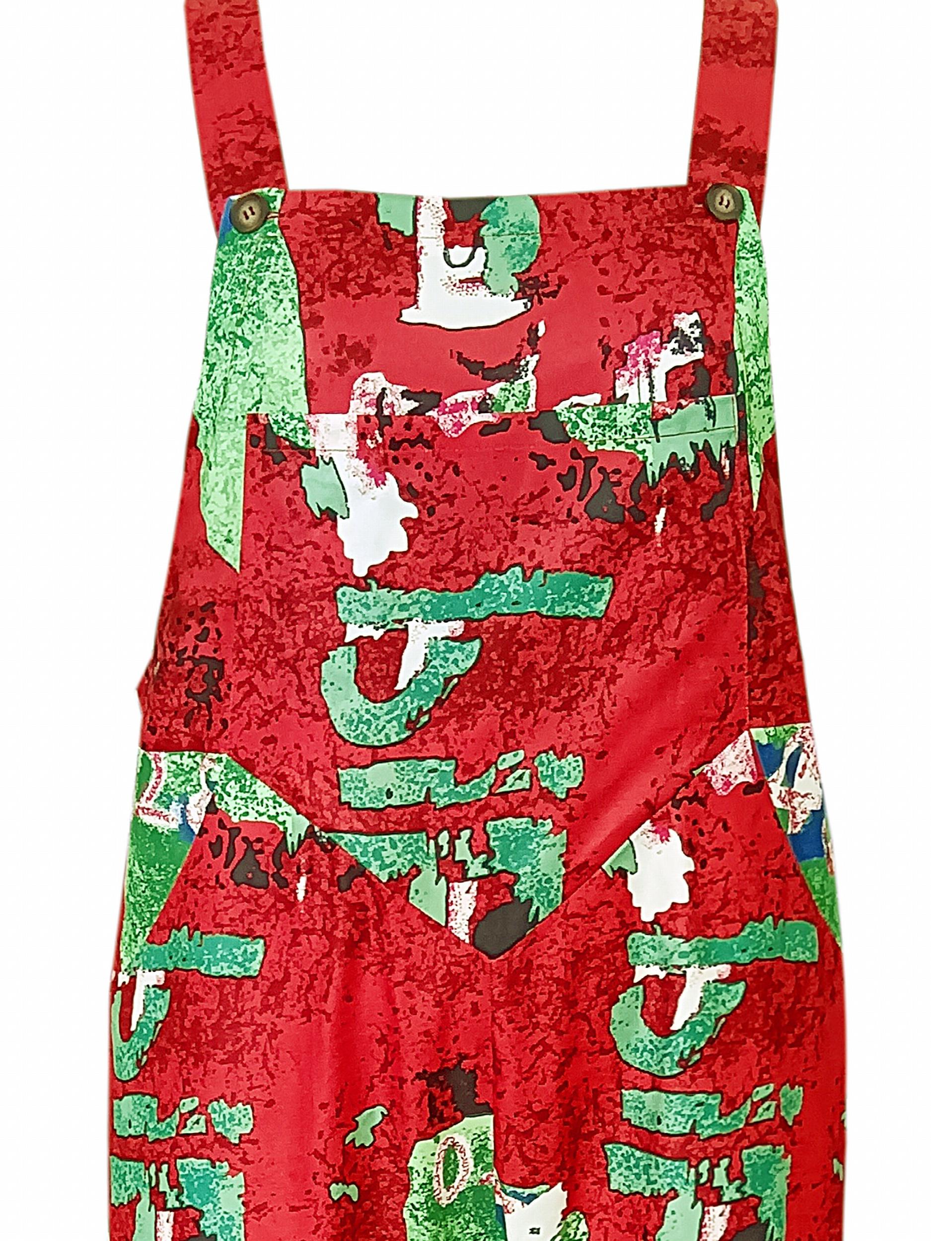 Casual Allover Print Button Detail Square Neck Wide Leg Jumpsuit