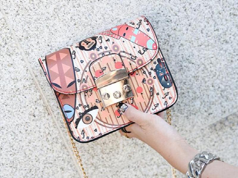 Floral Printing Women Tote Handbag Girls Crossbody Satchels