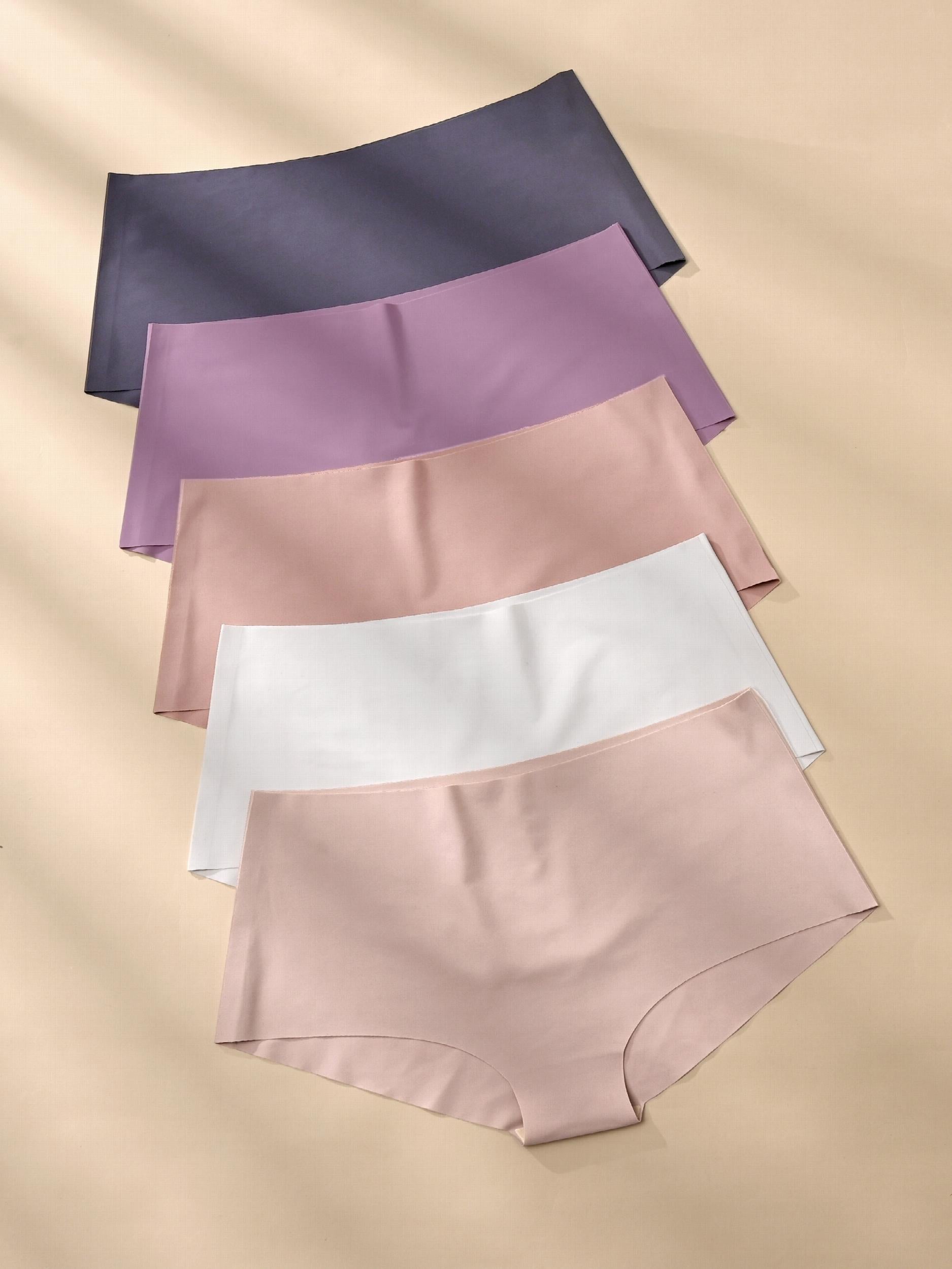 5 Seamless Solid Briefs Comfy Panties Women's Lingerie