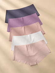 5 Seamless Solid Briefs Comfy Panties Women's Lingerie