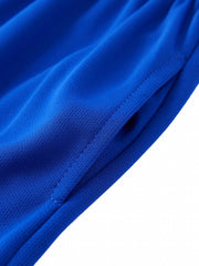 Letter Print Boys Active Shorts Quick-dry Drawstring Sports Shorts