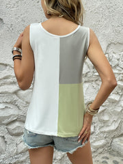 Casual V Neck Sleeveless Summer Tank Top Women's Clothing