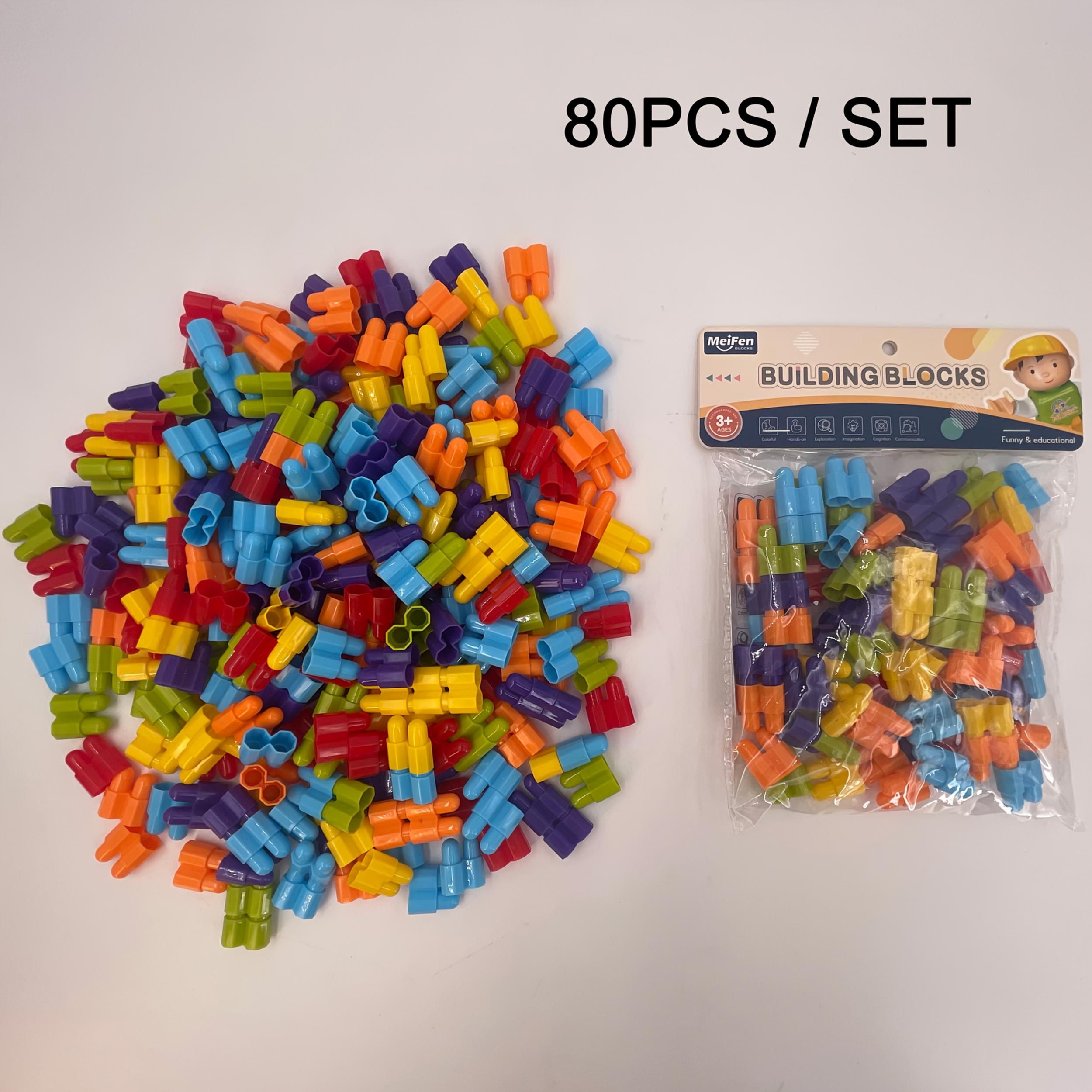 PP Material Building Block Construction Toy Plastic Toy Rocket Building Set Bull