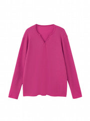 Casual Sweater Women's Plus Solid Waffle Knitted Long Sleeve