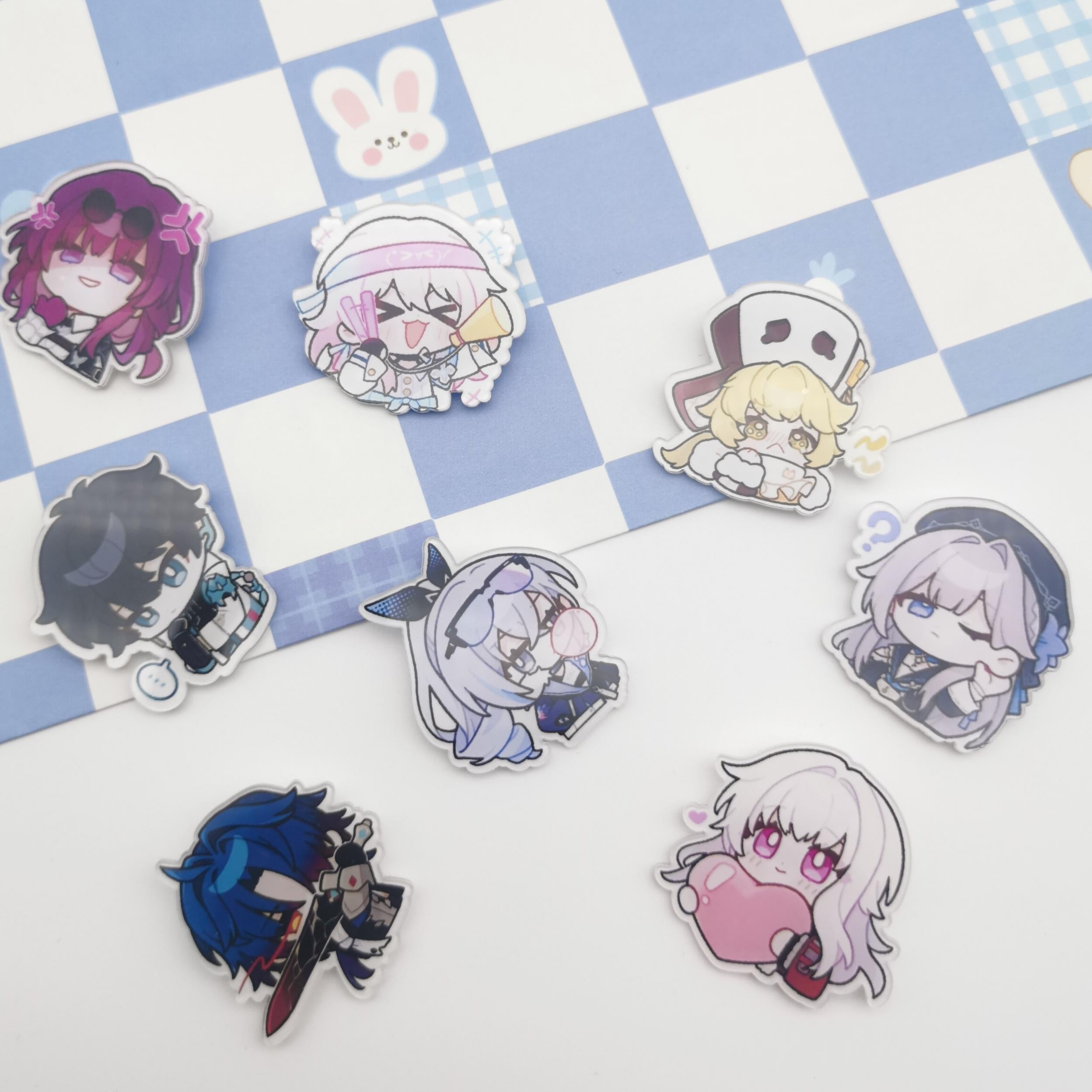 Cartoon Acrylic Brooches for Kids Clothing Pins