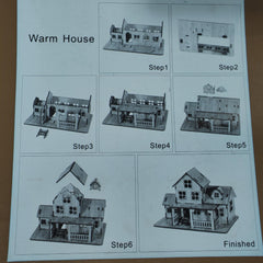 3D Wooden Puzzle House Building Windmill Model Creative Gift