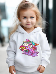 Melting Ice Cream Car Hoodie Pants Set Spring Fall Sports Girls