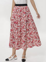 Floral Print High Waist Skirt for Spring & Summer
