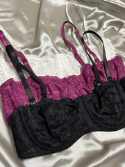 3pcs Lace Unlined Bras Women's Lingerie