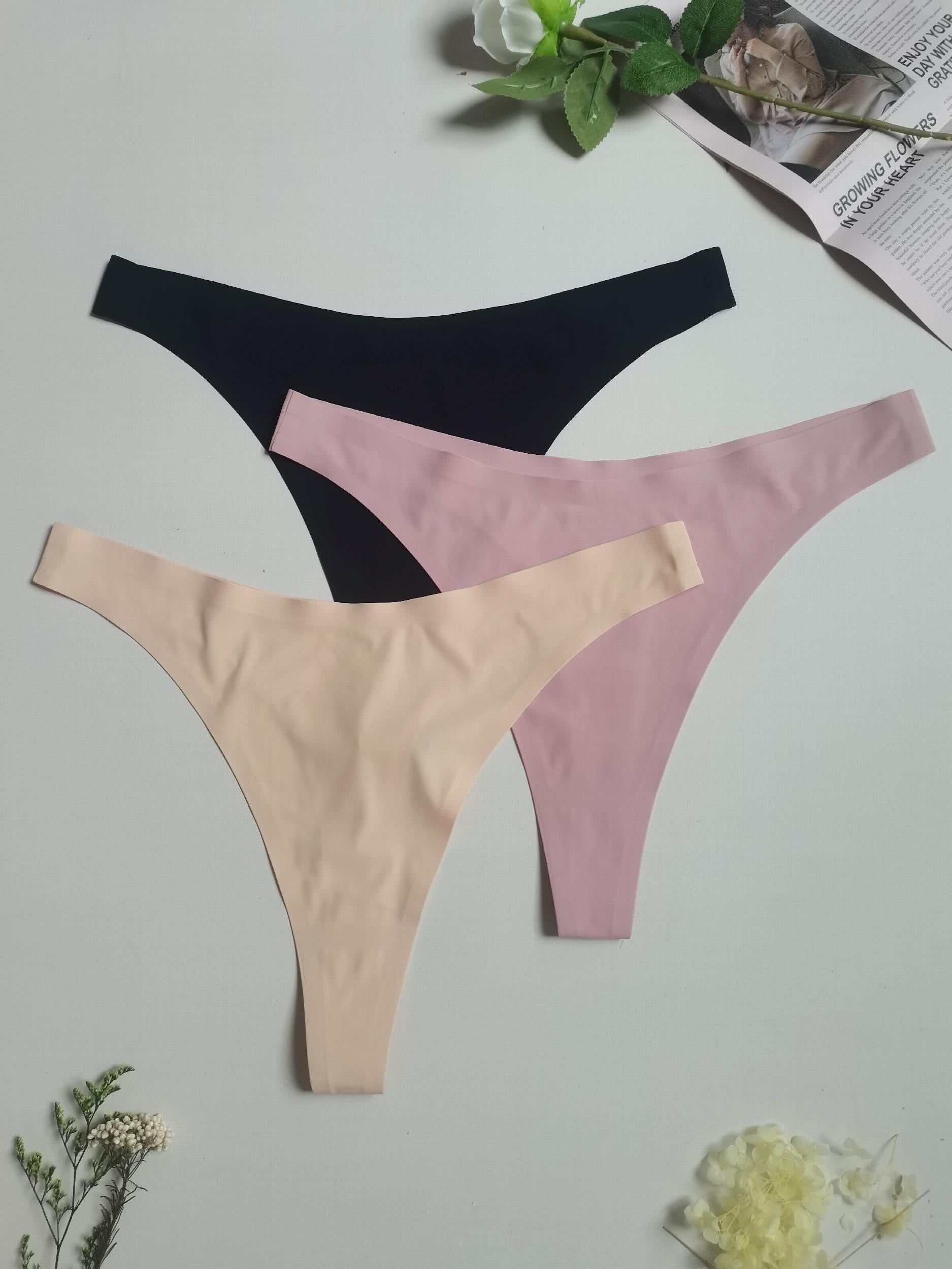 3 Pack Plus Size Seamless Low Rise Panties Set
