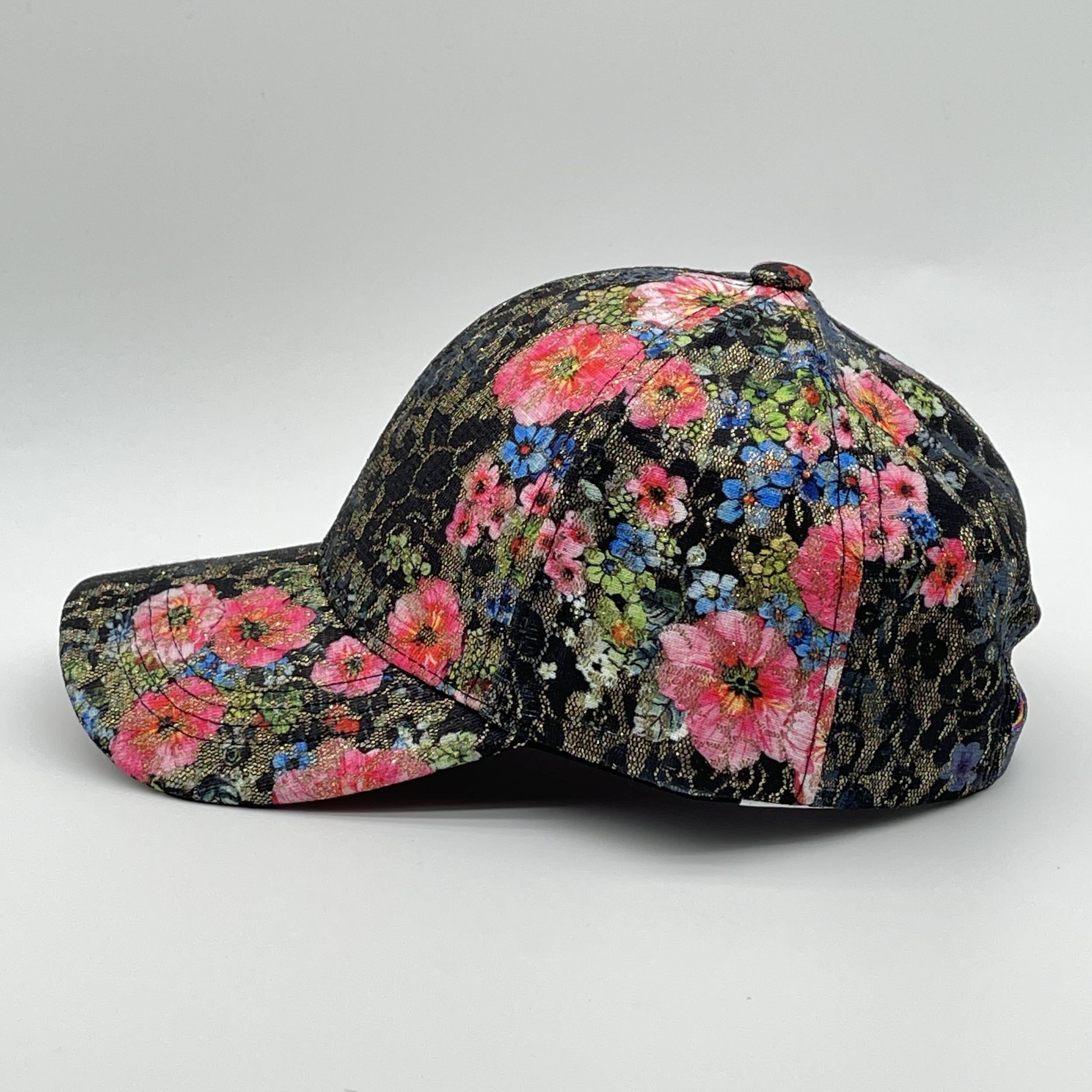 Vintage Floral Embroidered Baseball Cap for Women