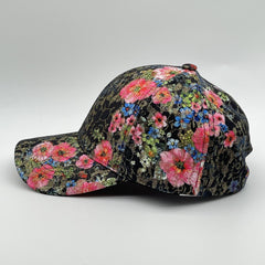 Vintage Floral Embroidered Baseball Cap for Women