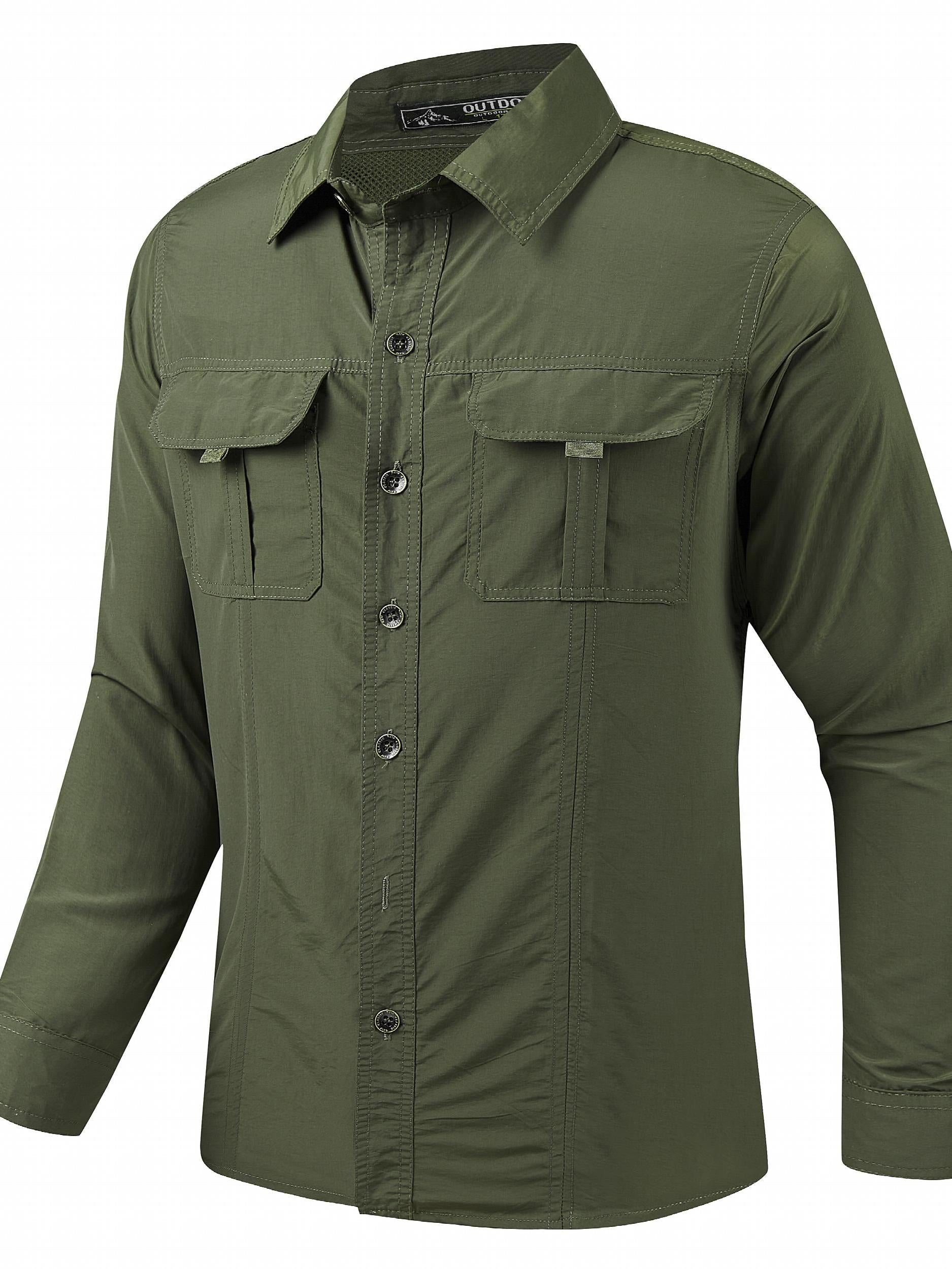 Men's Outdoor Long Sleeve Button Up Shirts